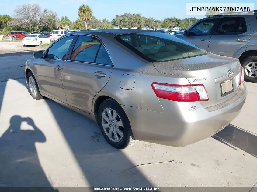 2007 Toyota Camry Hybrid Hybrid VIN: JTNBB46K973042688 Lot: 40383492