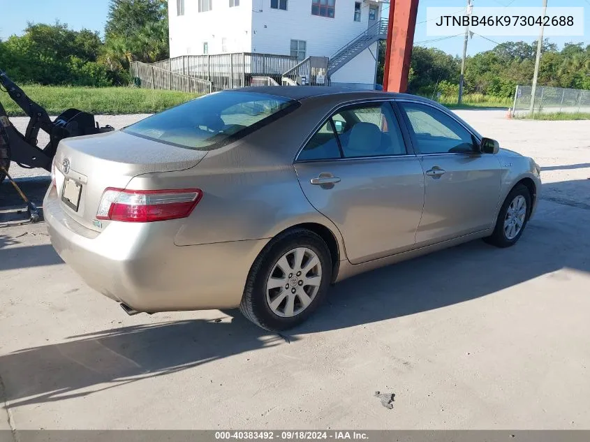 2007 Toyota Camry Hybrid Hybrid VIN: JTNBB46K973042688 Lot: 40383492