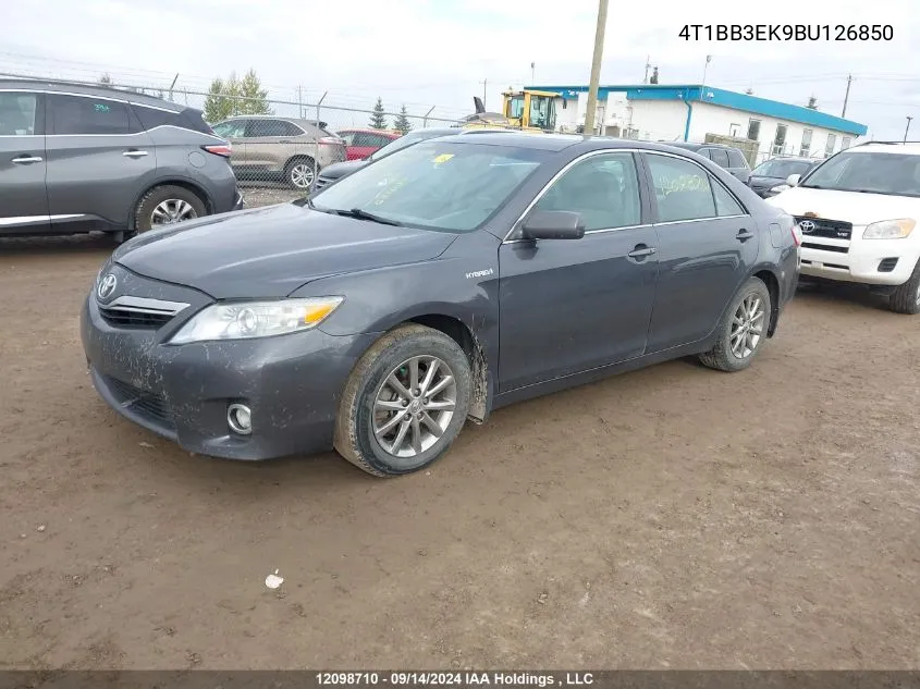 2011 Toyota Camry Hybrid VIN: 4T1BB3EK9BU126850 Lot: 12098710