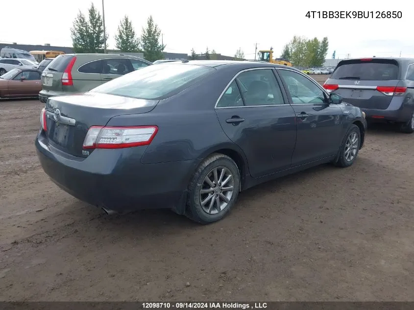 2011 Toyota Camry Hybrid VIN: 4T1BB3EK9BU126850 Lot: 12098710