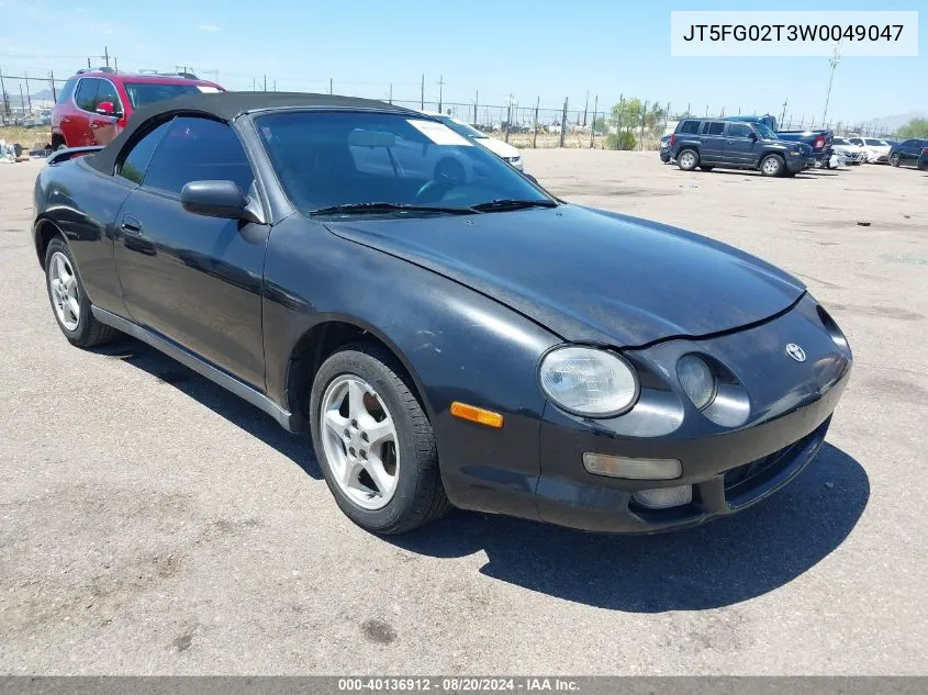 1998 Toyota Celica Gt VIN: JT5FG02T3W0049047 Lot: 40136912