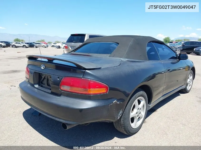 1998 Toyota Celica Gt VIN: JT5FG02T3W0049047 Lot: 40136912