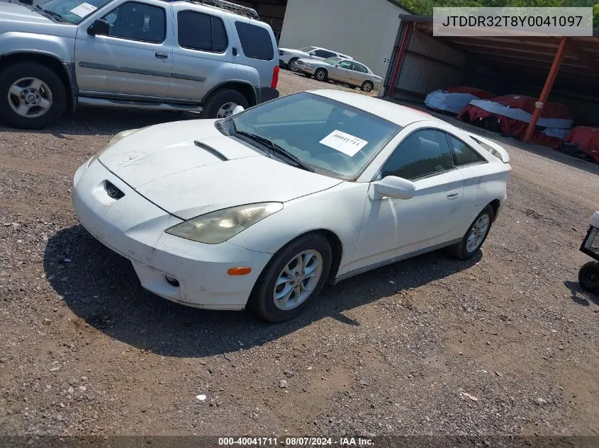 2000 Toyota Celica Gt VIN: JTDDR32T8Y0041097 Lot: 40041711