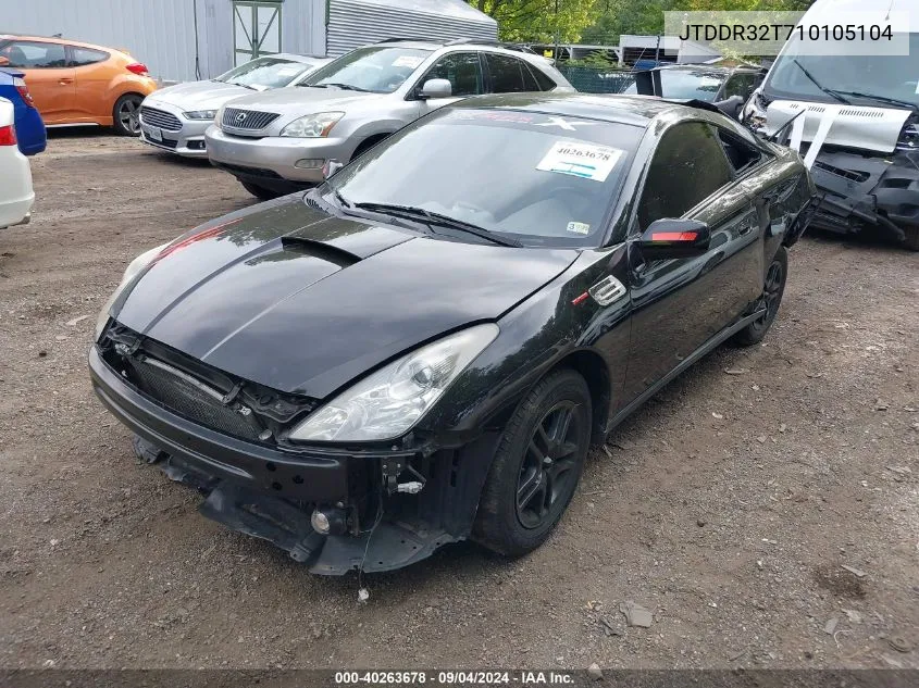 2001 Toyota Celica Gt VIN: JTDDR32T710105104 Lot: 40263678