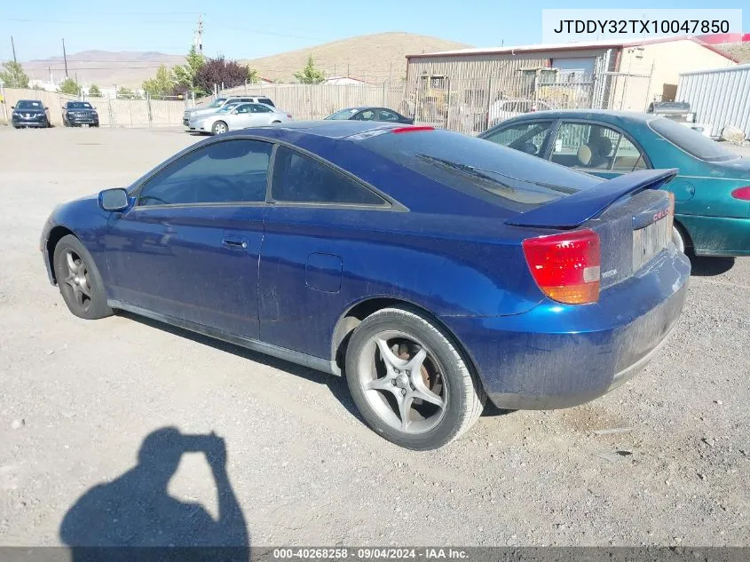 2001 Toyota Celica Gts VIN: JTDDY32TX10047850 Lot: 40268258