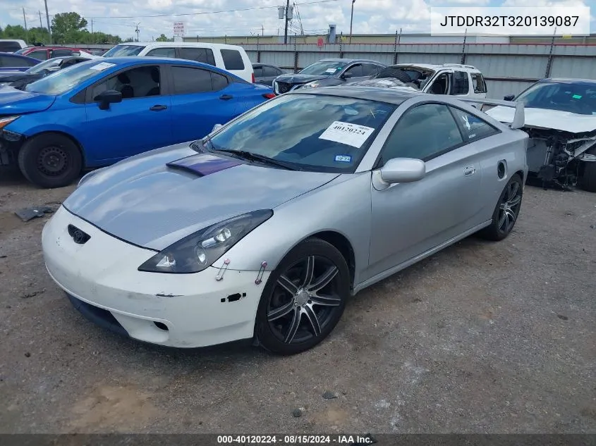 2002 Toyota Celica Gt VIN: JTDDR32T320139087 Lot: 40120224