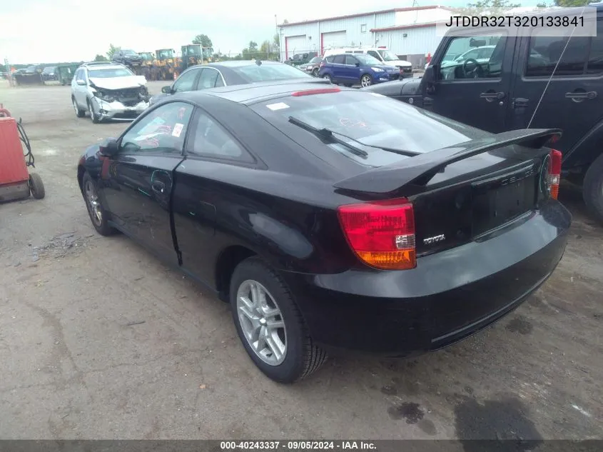 2002 Toyota Celica Gt VIN: JTDDR32T320133841 Lot: 40243337