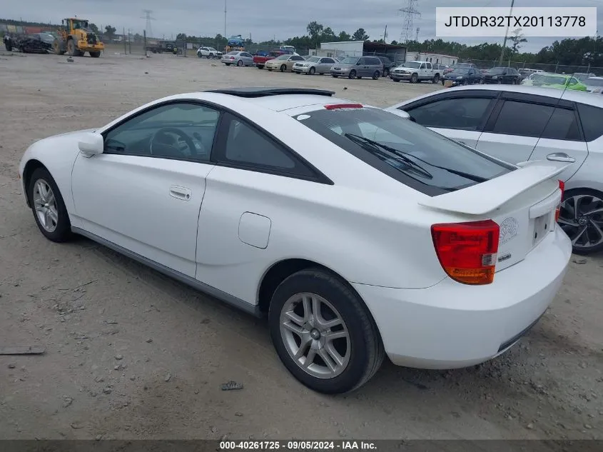 JTDDR32TX20113778 2002 Toyota Celica Gt