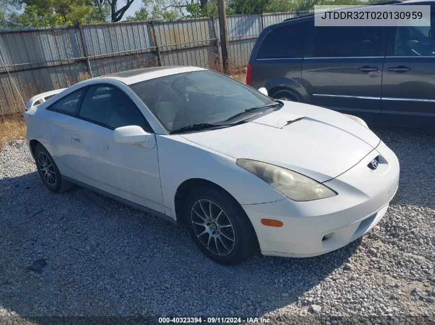 2002 Toyota Celica Gt VIN: JTDDR32T020130959 Lot: 40323394