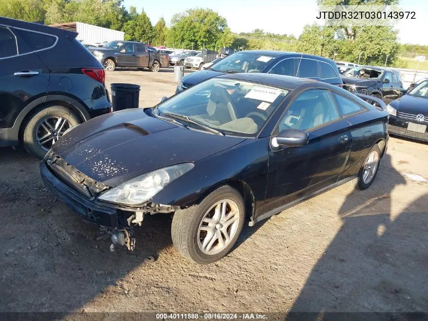 2003 Toyota Celica Gt VIN: JTDDR32T030143972 Lot: 40111588