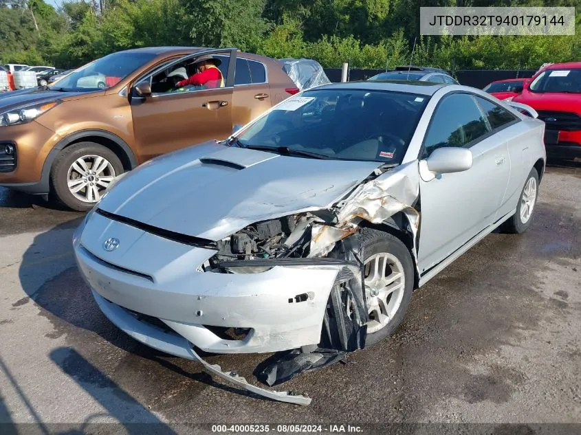 2004 Toyota Celica Gt VIN: JTDDR32T940179144 Lot: 40005235