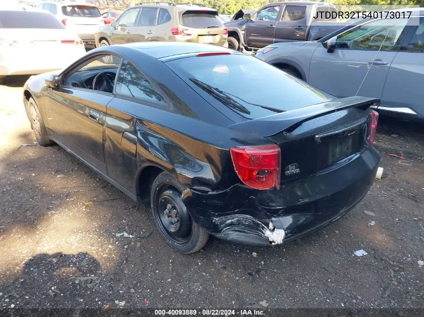 2004 Toyota Celica Gt VIN: JTDDR32T540173017 Lot: 40093889