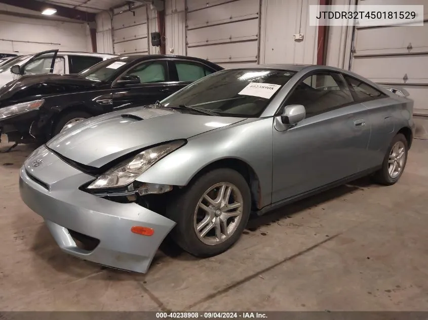 2005 Toyota Celica Gt VIN: JTDDR32T450181529 Lot: 40238908