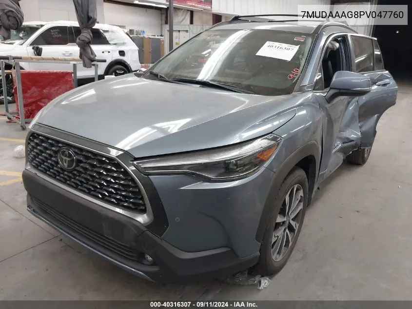 2023 Toyota Corolla Cross Xle VIN: 7MUDAAAG8PV047760 Lot: 40316307