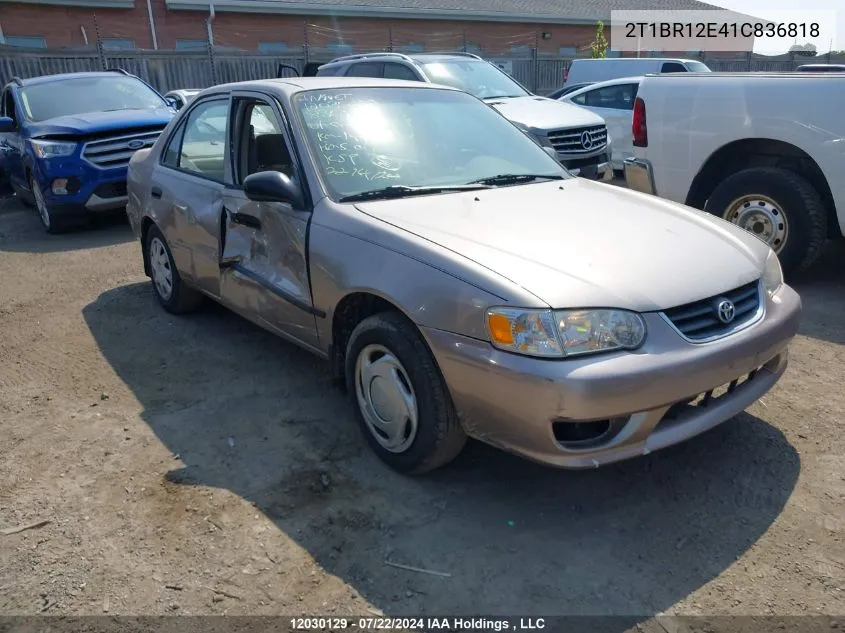 2001 Toyota Corolla VIN: 2T1BR12E41C836818 Lot: 12030129