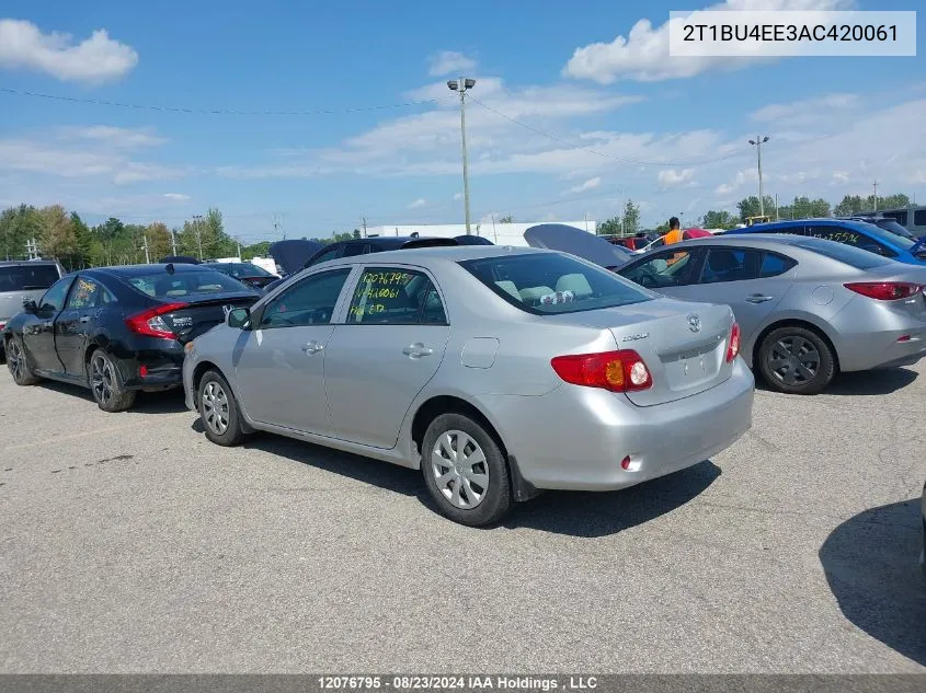 2T1BU4EE3AC420061 2010 Toyota Corolla