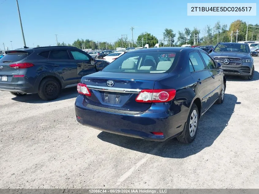 2013 Toyota Corolla VIN: 2T1BU4EE5DC026517 Lot: 12086244