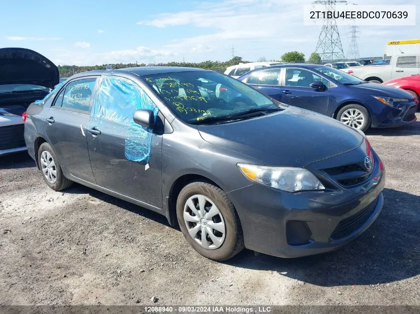 2013 Toyota Corolla VIN: 2T1BU4EE8DC070639 Lot: 12088940