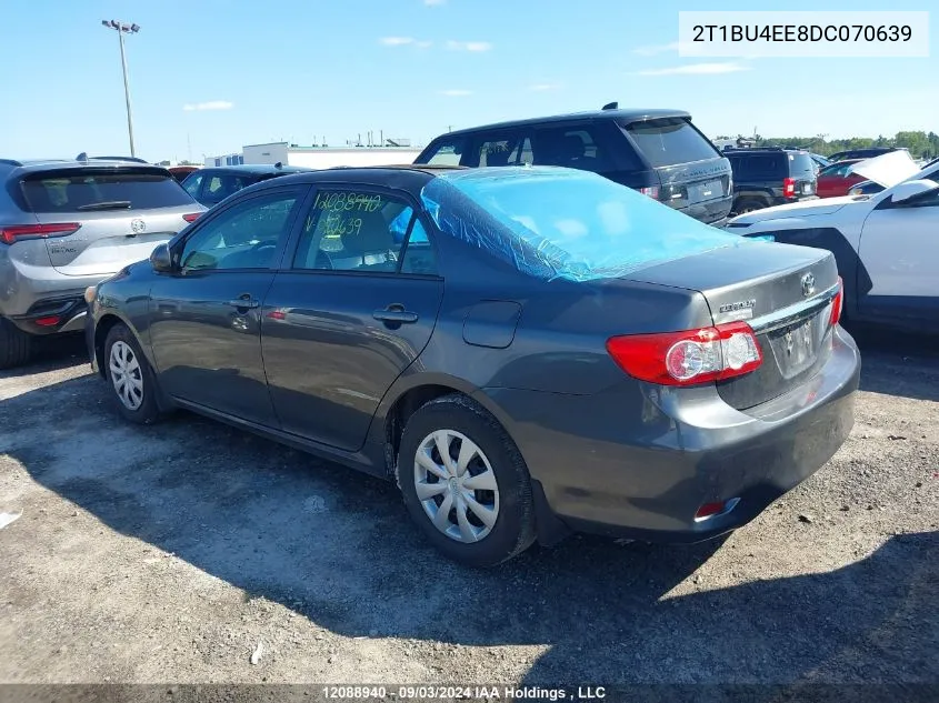 2013 Toyota Corolla VIN: 2T1BU4EE8DC070639 Lot: 12088940