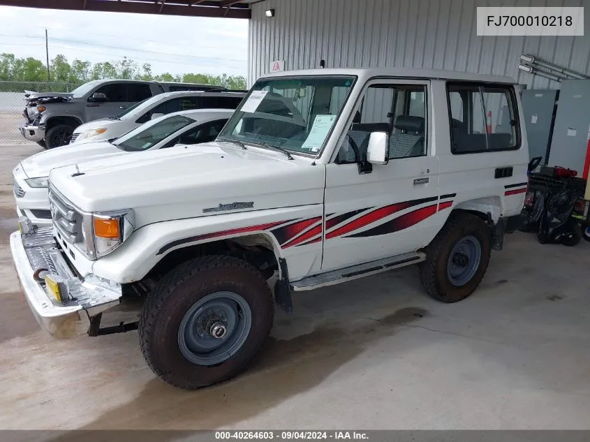 1989 Toyota Fj Cruiser VIN: FJ700010218 Lot: 40264603