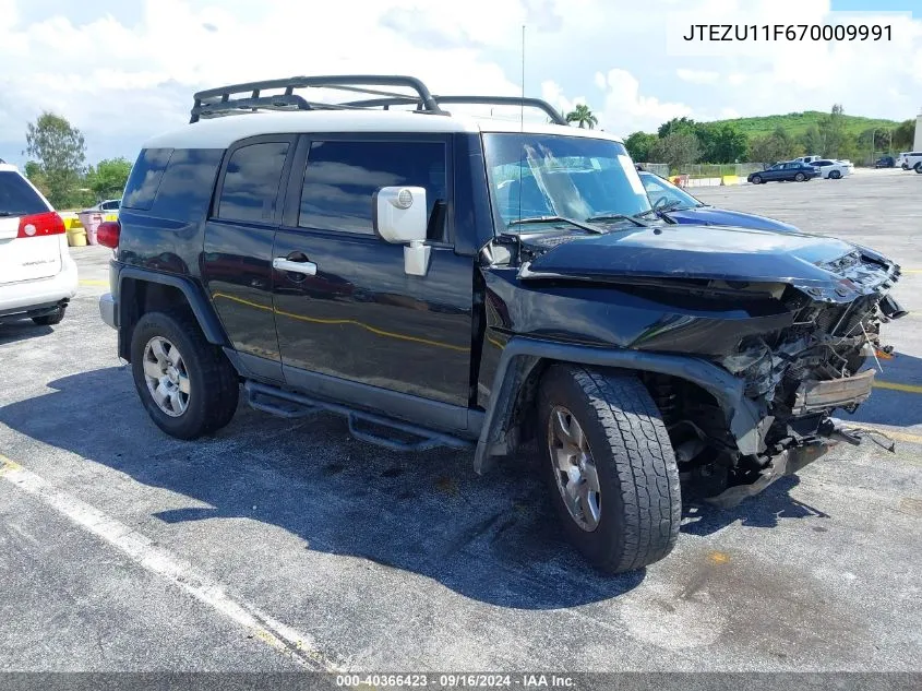 2007 Toyota Fj Cruiser VIN: JTEZU11F670009991 Lot: 40366423