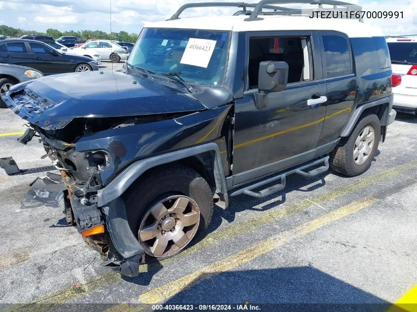 2007 Toyota Fj Cruiser VIN: JTEZU11F670009991 Lot: 40366423