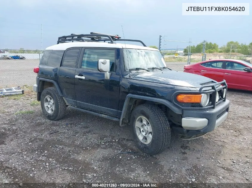 2008 Toyota Fj Cruiser VIN: JTEBU11FX8K054620 Lot: 40211263