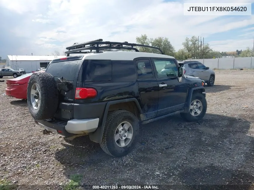 2008 Toyota Fj Cruiser VIN: JTEBU11FX8K054620 Lot: 40211263