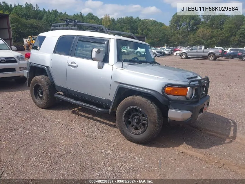 2008 Toyota Fj Cruiser VIN: JTEBU11F68K029584 Lot: 40228397