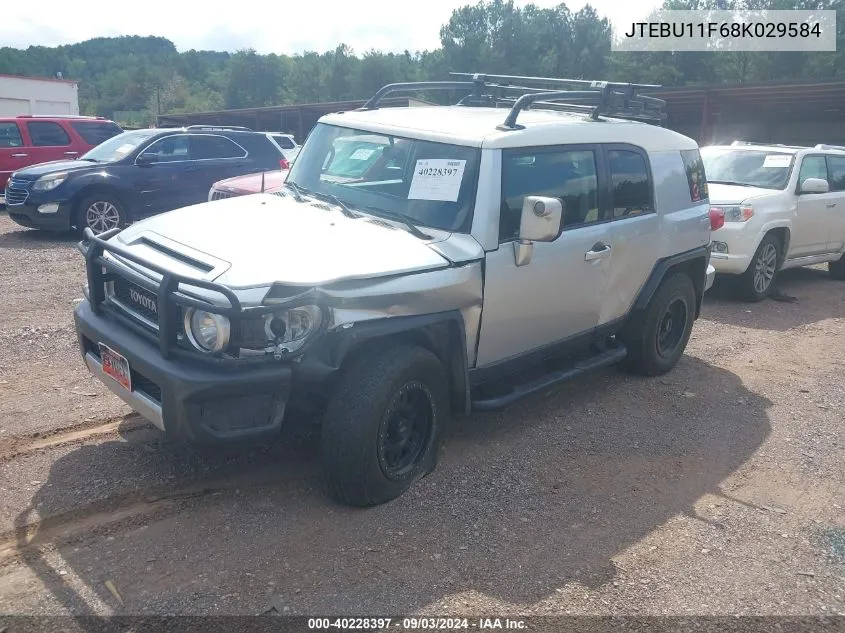 2008 Toyota Fj Cruiser VIN: JTEBU11F68K029584 Lot: 40228397