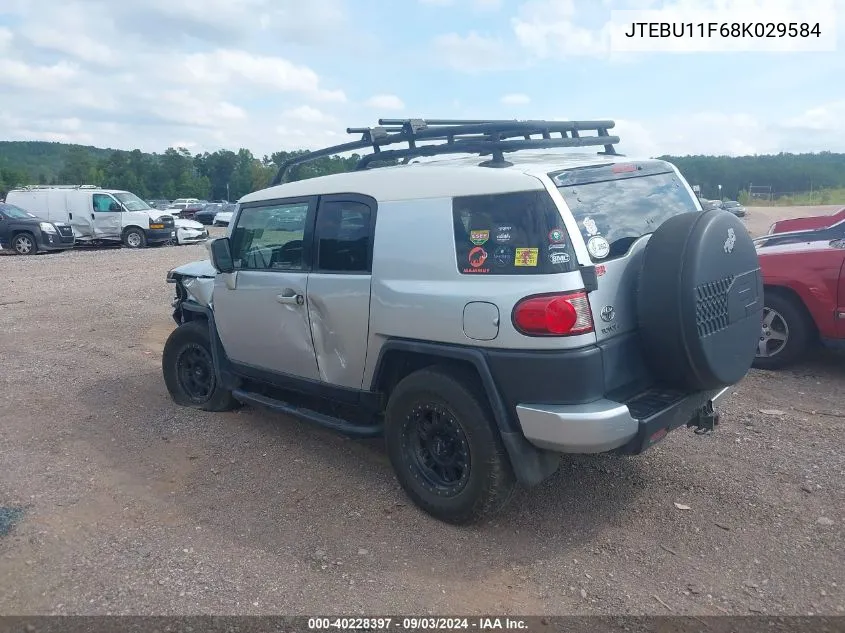 2008 Toyota Fj Cruiser VIN: JTEBU11F68K029584 Lot: 40228397