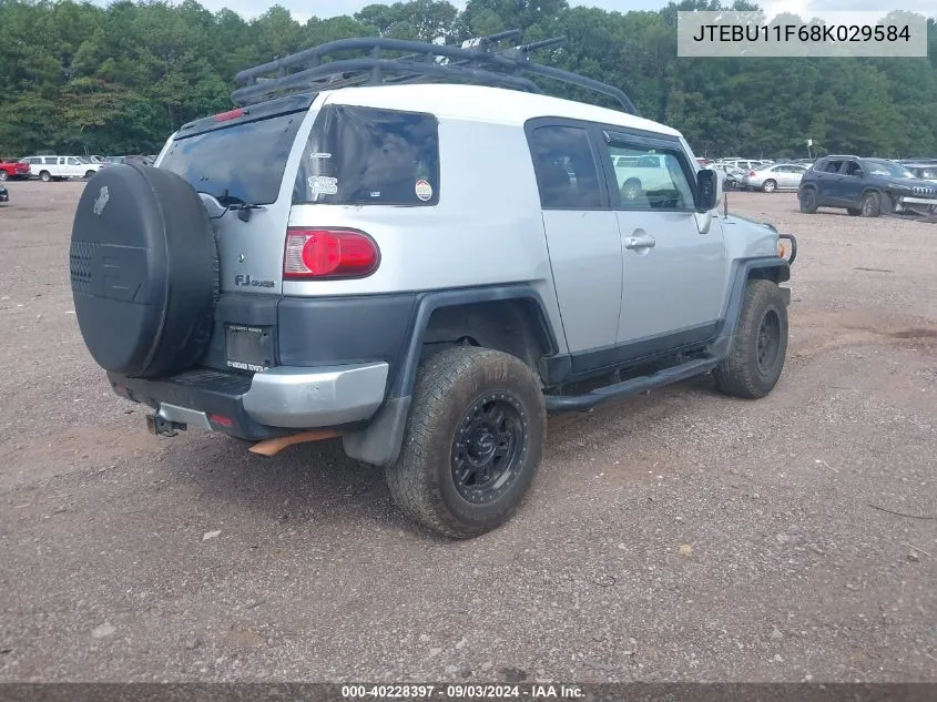 2008 Toyota Fj Cruiser VIN: JTEBU11F68K029584 Lot: 40228397