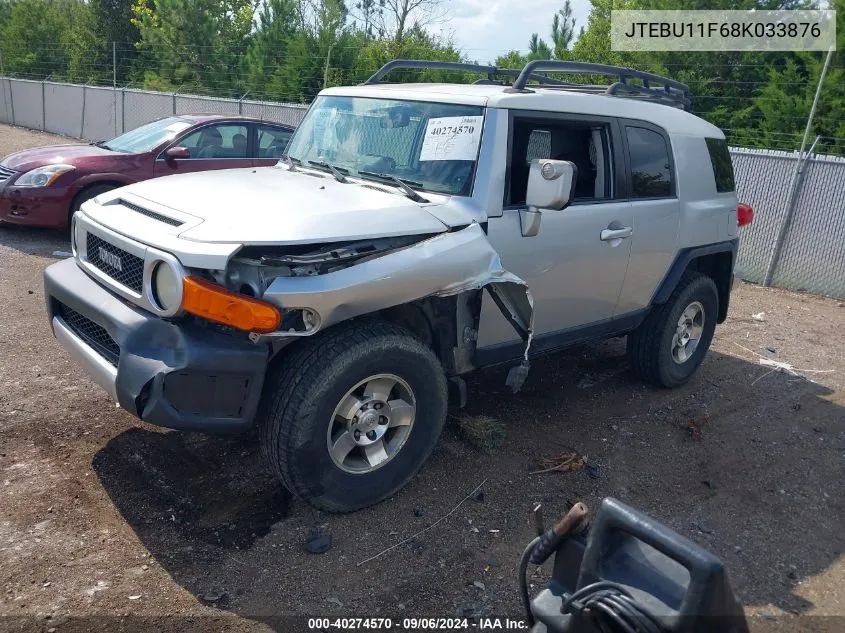 2008 Toyota Fj Cruiser VIN: JTEBU11F68K033876 Lot: 40274570