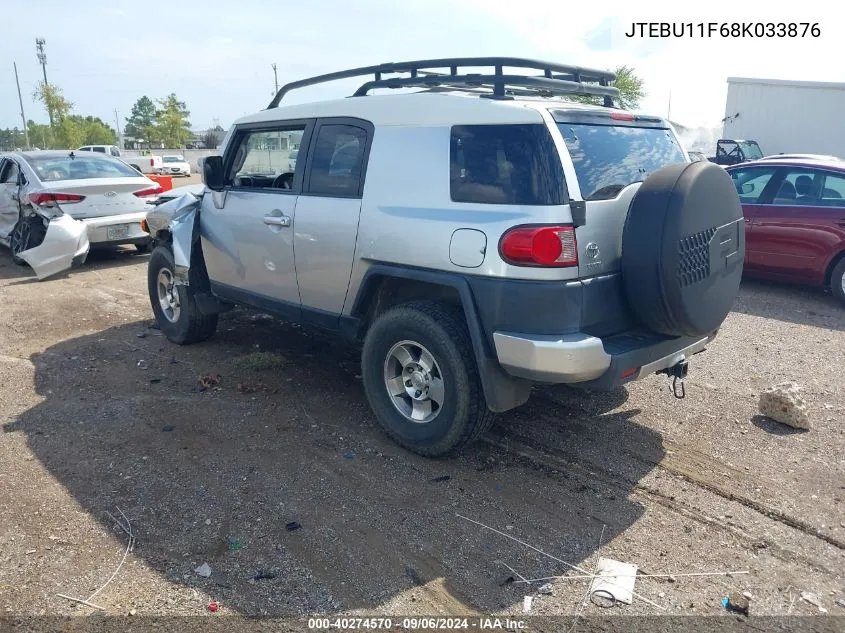 2008 Toyota Fj Cruiser VIN: JTEBU11F68K033876 Lot: 40274570