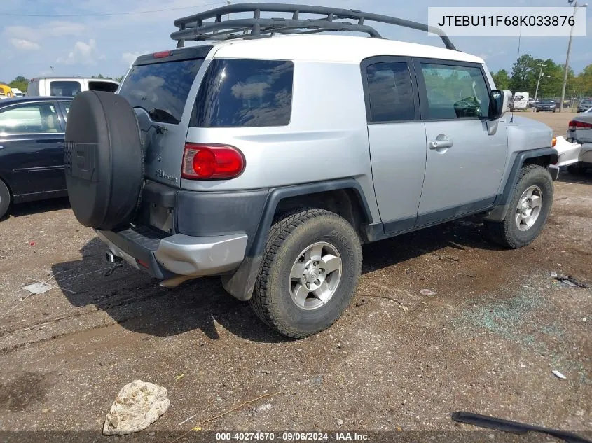 2008 Toyota Fj Cruiser VIN: JTEBU11F68K033876 Lot: 40274570