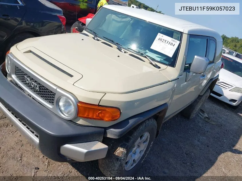 2009 Toyota Fj Cruiser VIN: JTEBU11F59K057023 Lot: 40253104