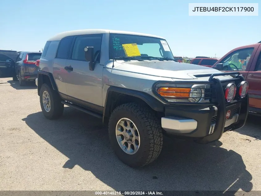 2012 Toyota Fj Cruiser VIN: JTEBU4BF2CK117900 Lot: 40145215