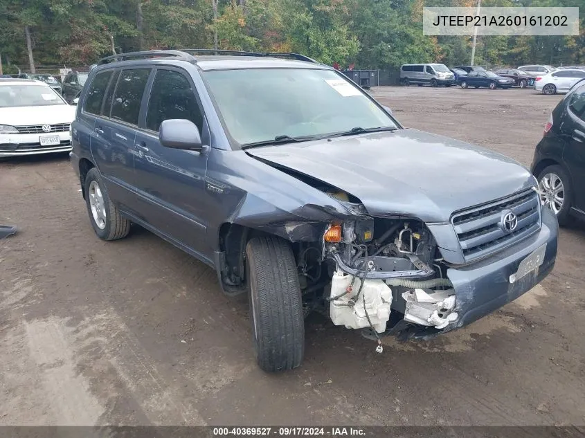 JTEEP21A260161202 2006 Toyota Highlander Limited V6