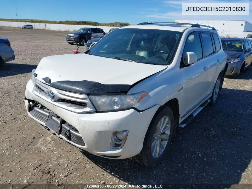 JTEDC3EH5C2010830 2012 Toyota Highlander Hybrid Limited