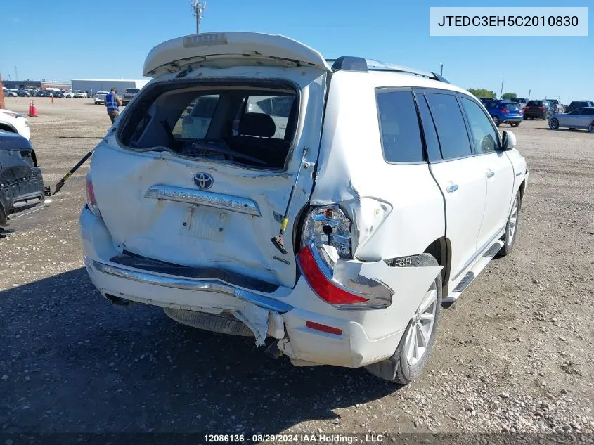 JTEDC3EH5C2010830 2012 Toyota Highlander Hybrid Limited