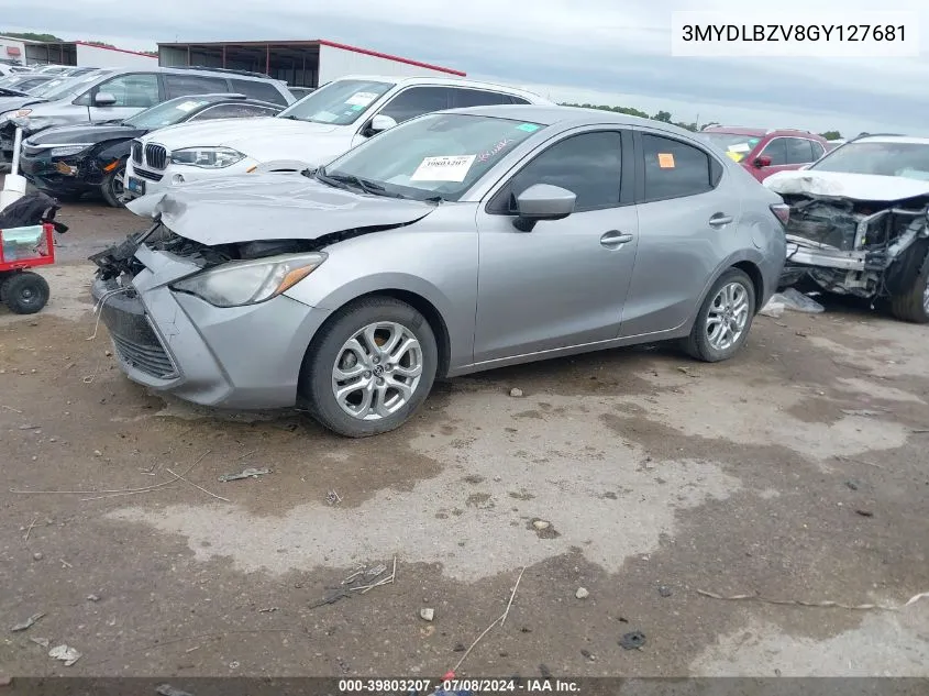 2016 Scion Ia VIN: 3MYDLBZV8GY127681 Lot: 39803207