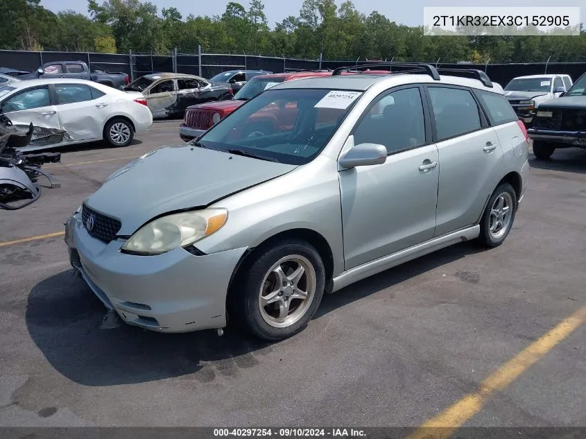 2003 Toyota Matrix Xr VIN: 2T1KR32EX3C152905 Lot: 40297254