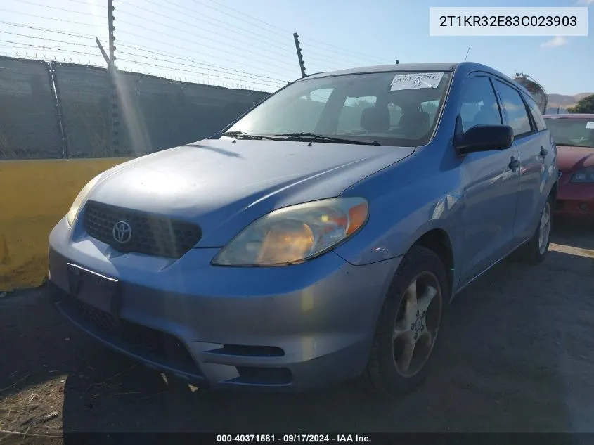 2T1KR32E83C023903 2003 Toyota Matrix Standard