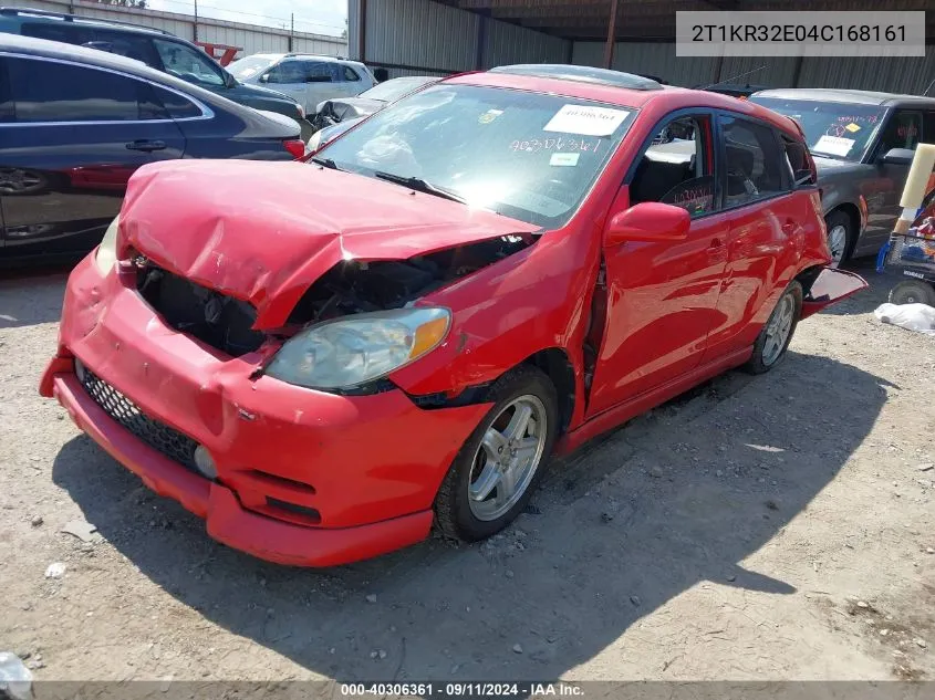 2004 Toyota Corolla Matrix Xr VIN: 2T1KR32E04C168161 Lot: 40306361