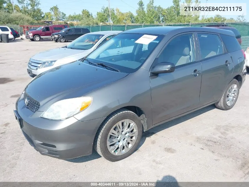 2004 Toyota Matrix Standard VIN: 2T1KR32E84C211175 Lot: 40344611