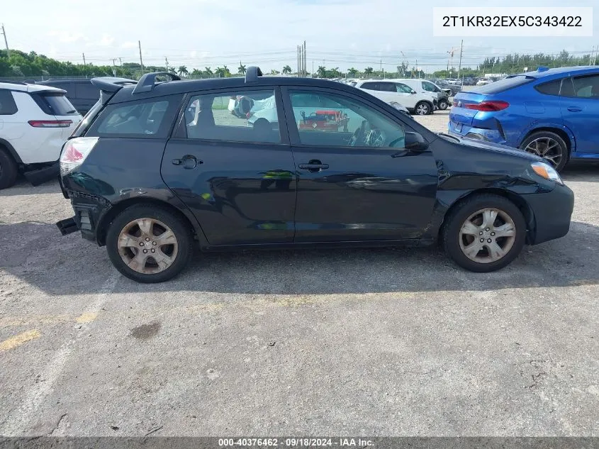 2T1KR32EX5C343422 2005 Toyota Matrix Xr