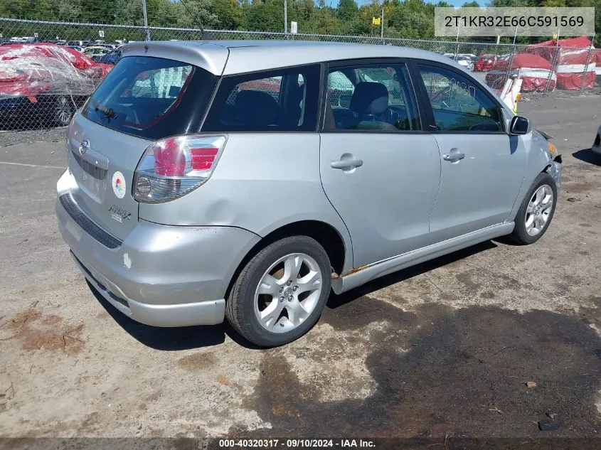 2006 Toyota Matrix Xr VIN: 2T1KR32E66C591569 Lot: 40320317