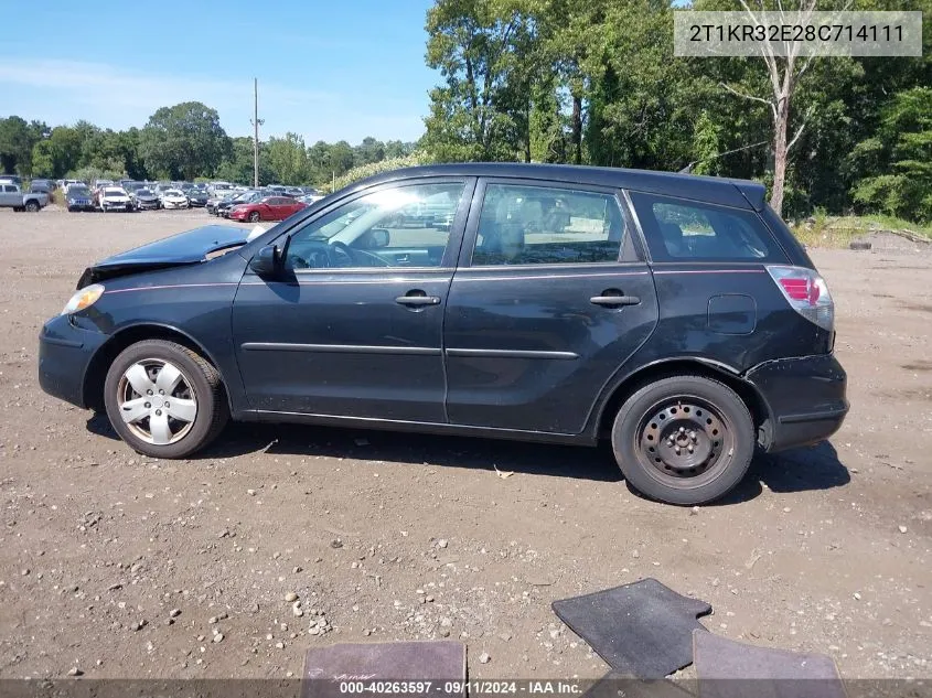 2008 Toyota Matrix VIN: 2T1KR32E28C714111 Lot: 40263597