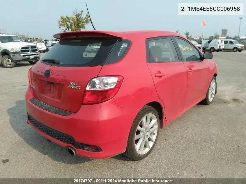 2T1ME4EE6CC006958 2012 Toyota Matrix Xrs