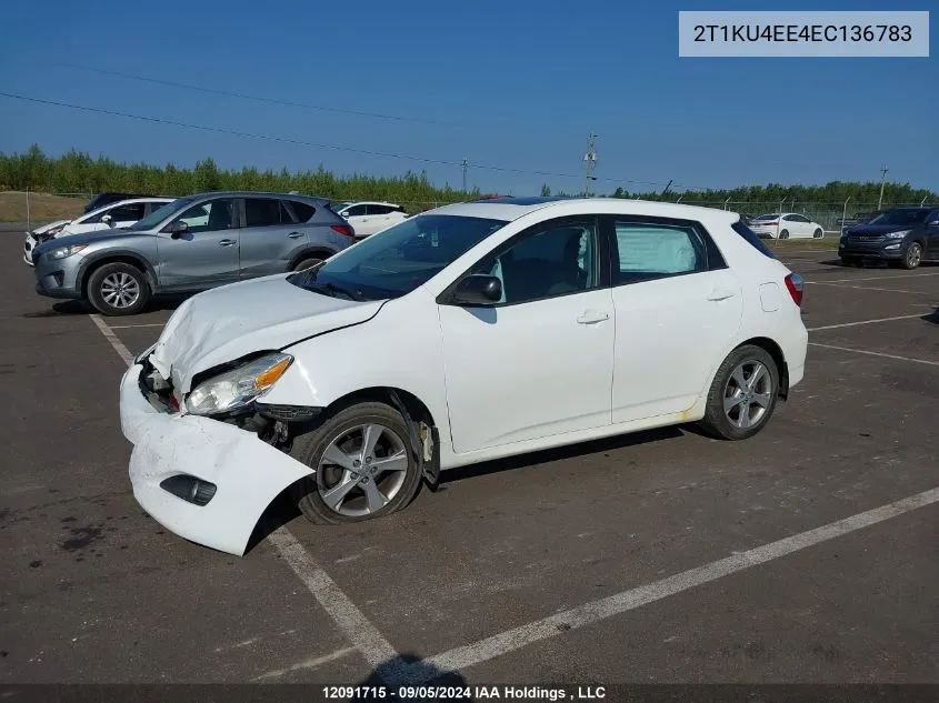 2014 Toyota Matrix S VIN: 2T1KU4EE4EC136783 Lot: 12091715